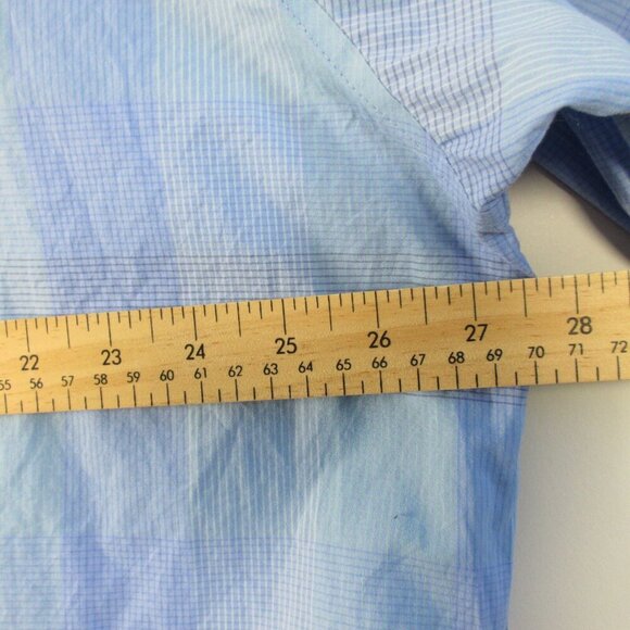 Southern Marsh Men's Check Dress Shirt 2X Blue Wrinkle Free Casual 324 - Picture 9 of 11